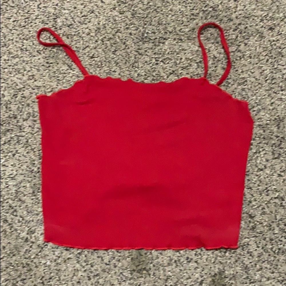 Red cropped tank!